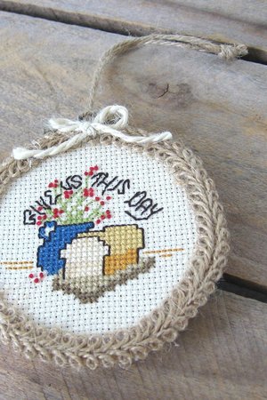 Daily Bread Cross Stitch Ornament