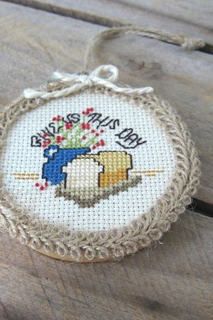 Daily Bread Cross Stitch Ornament