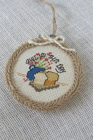 Daily Bread Cross Stitch Ornament