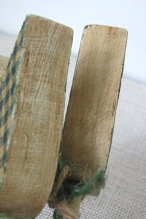Gingham Plaid Flower Plant Stake Primitive Poke