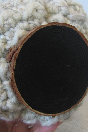 Knitted Pumpkin Halloween Decoration in Black and White