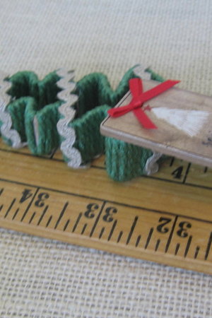 Upcycled Tree Shaped Country Christmas Ornament