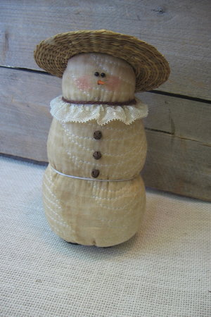 Primitive Plush Snowman Gal