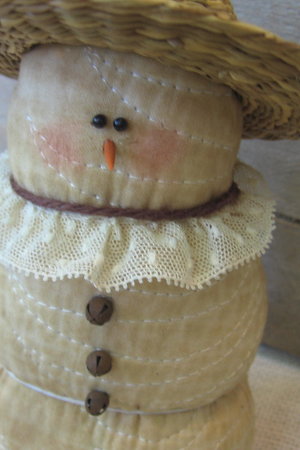 Primitive Plush Snowman Gal