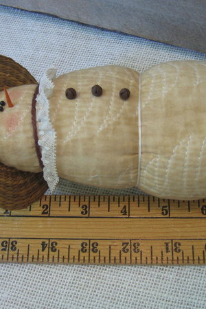 Primitive Plush Snowman Gal