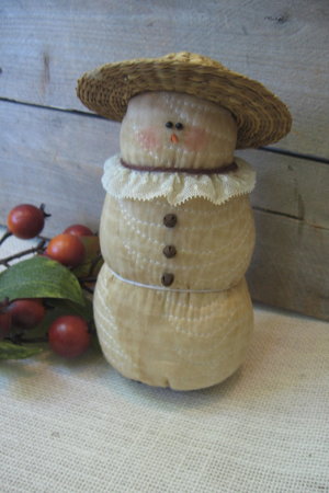 Plush Handmade Primitive Snowman
