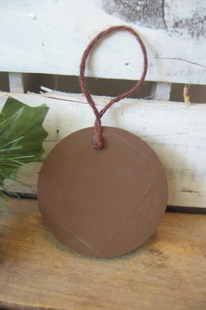 Upcycled Ribbon Spool Santa Themed Ornament