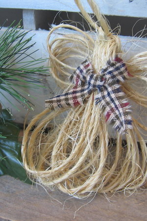 Natural Tan Jute Twine Angel Ornament