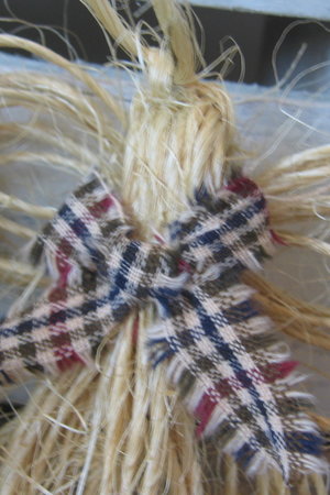 Primitive Jute Twine Hanging Angel Ornament