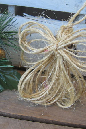Primitive Jute Twine Hanging Angel Ornament