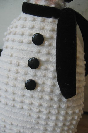 Primitive Plush Snowman Black Trim