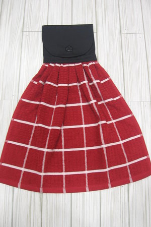 Red Plaid Farmhouse Kitchen Towel