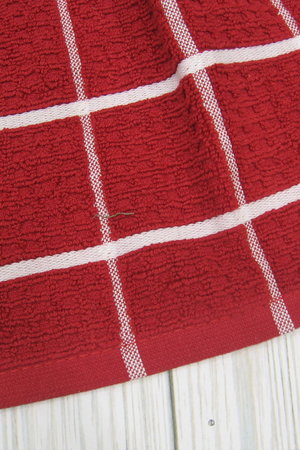 Red Plaid Farmhouse Kitchen Hanging Towel