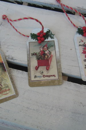 Christmas Embellished Metal Gift Tags in a Set of 3