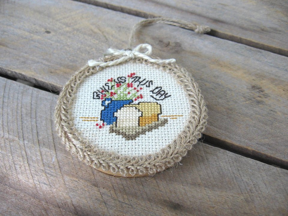 Daily Bread Cross Stitch Ornament