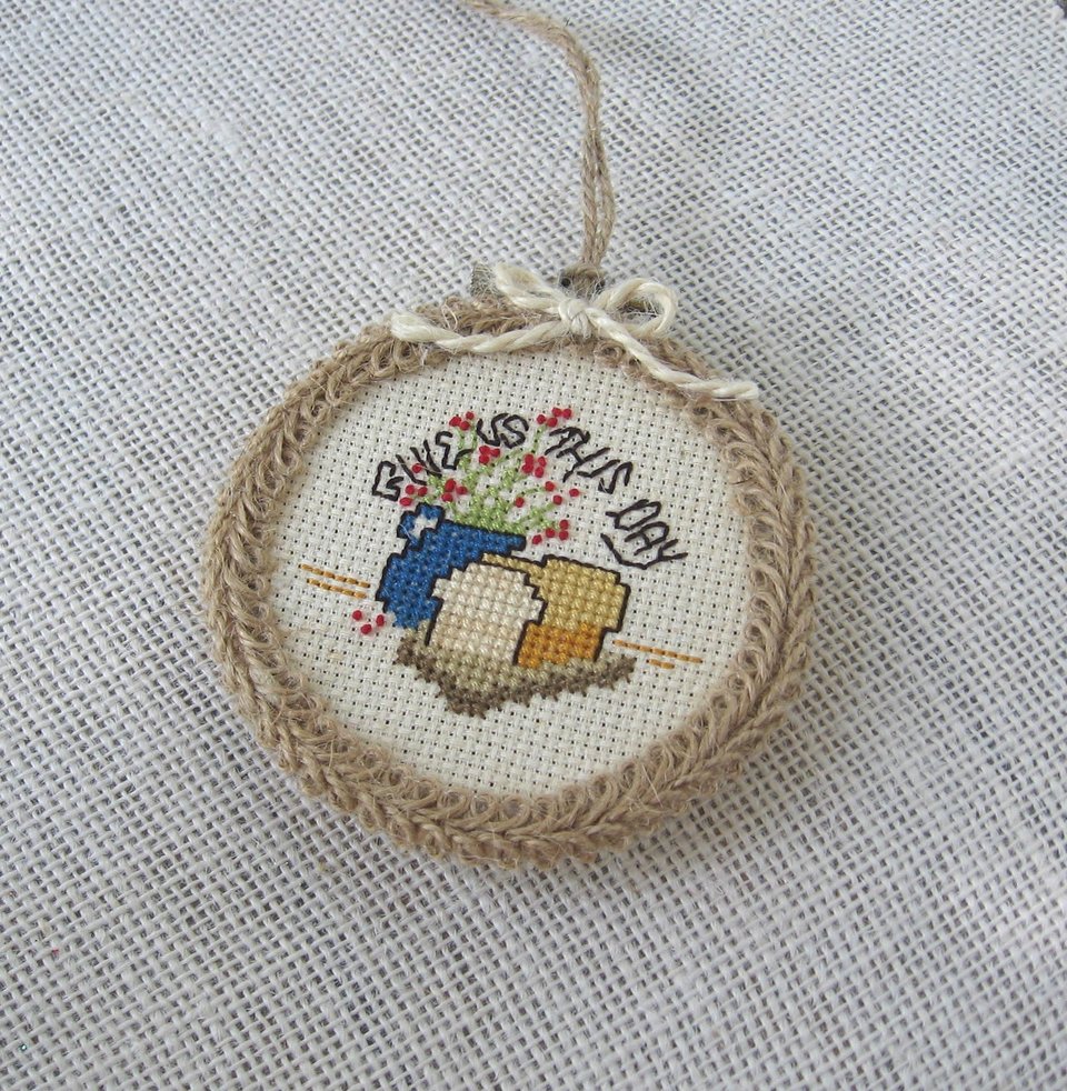 Daily Bread Cross Stitch Ornament