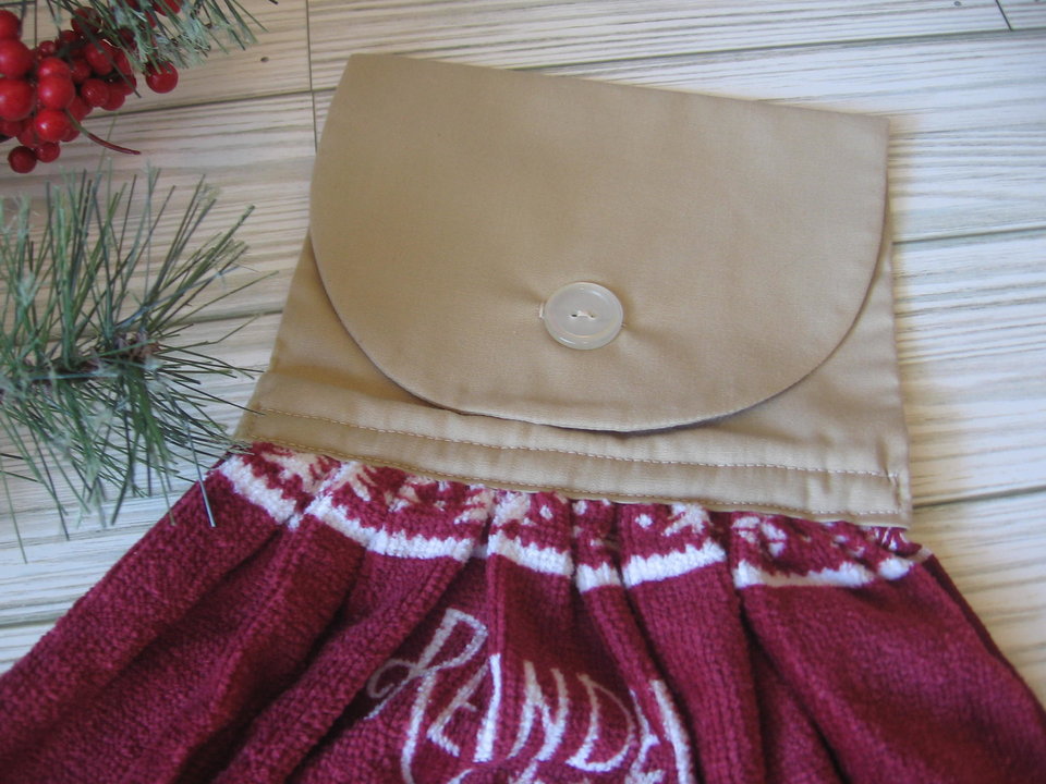 Primitive Christmas Kitchen Hand Dish Tea Towel