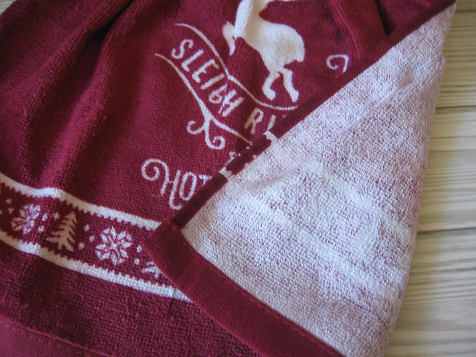 Primitive Christmas Kitchen Hand Dish Tea Towel
