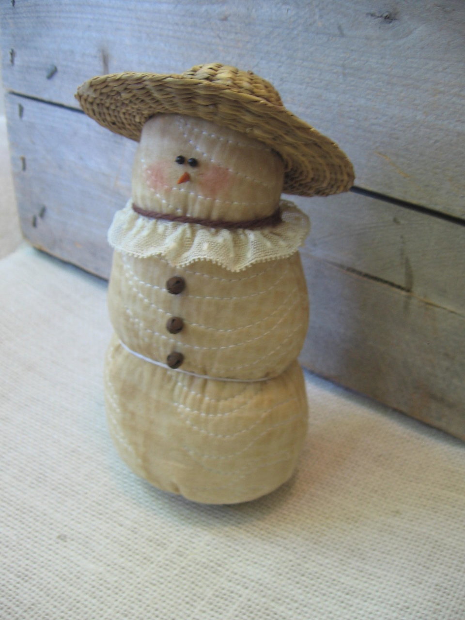 Primitive Plush Snowman Gal