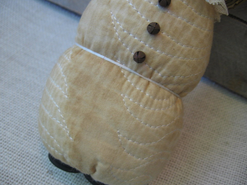 Primitive Plush Snowman Gal