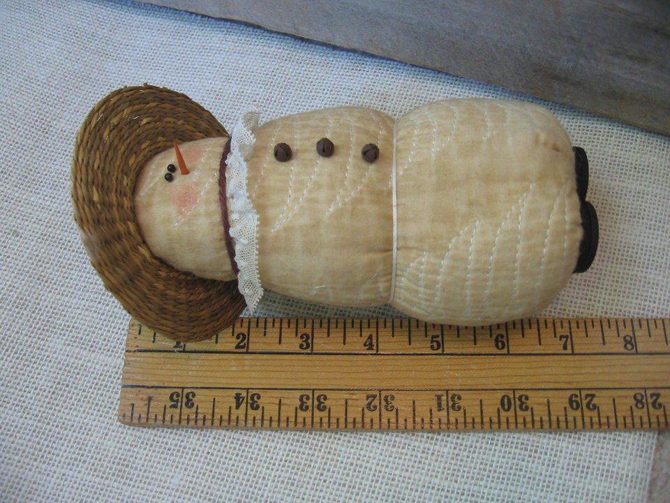 Primitive Plush Snowman Gal