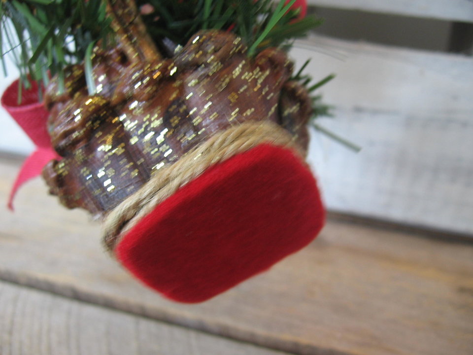 Upcycled Basket Christmas Tree Ornament