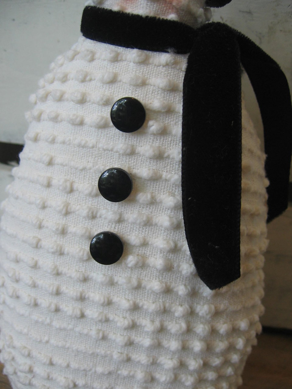 Primitive Plush Snowman Black Trim