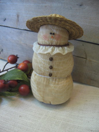 Plush Handmade Primitive Snowman