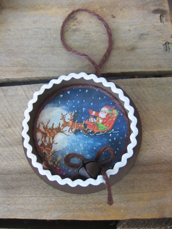 Retro Themed Ribbon Spool Ornament