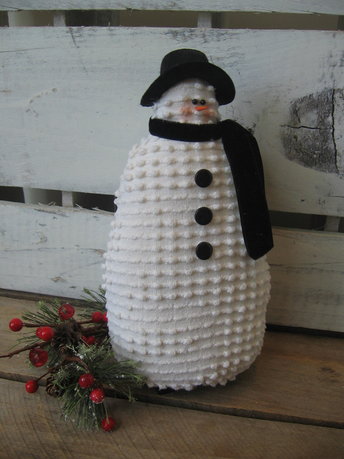 Primitive Plush Snowman Black Trim