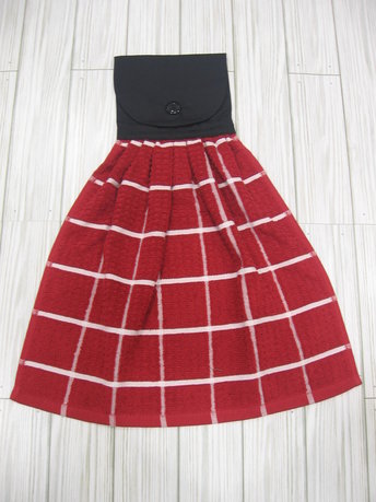 Red Plaid Farmhouse Kitchen Towel